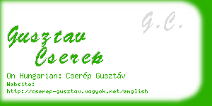 gusztav cserep business card