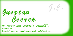 gusztav cserep business card
